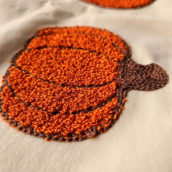 Pumpkin Decorative Pillow Cover Thanksgiving Decor Embroidered Throw Accent Case - Picture 6 of 10